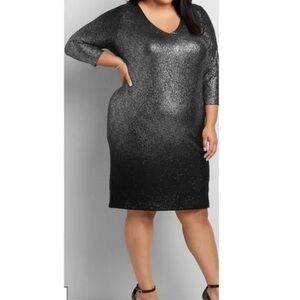 Shiny Silver Lane Bryant Dress